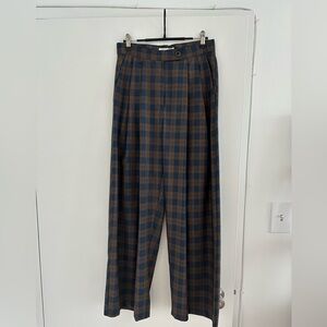 Plaid Cropped Chino Pants